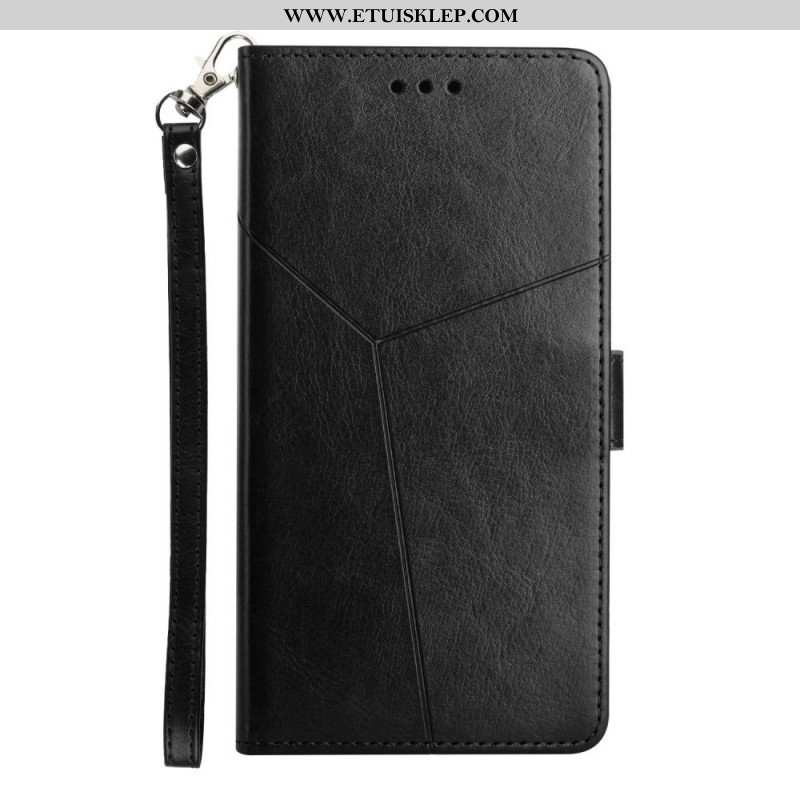 Etui Folio do Samsung Galaxy M12 / A12 Stylowa Skórzana Konstrukcja Geo Y